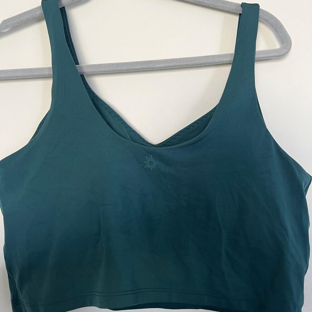 Aerie Dark Green‎ Real Me V-Neck Longline Sports Bra Size: Large #247